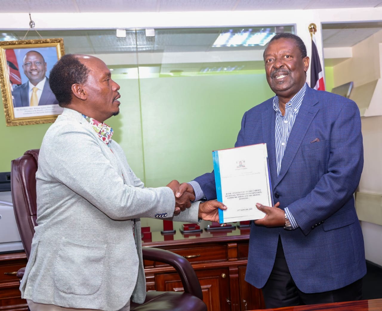Hon. William Kabogo Gitau assumes office as the Cabinet Secretary of the Ministry of Information, Communications & The Digital Economy