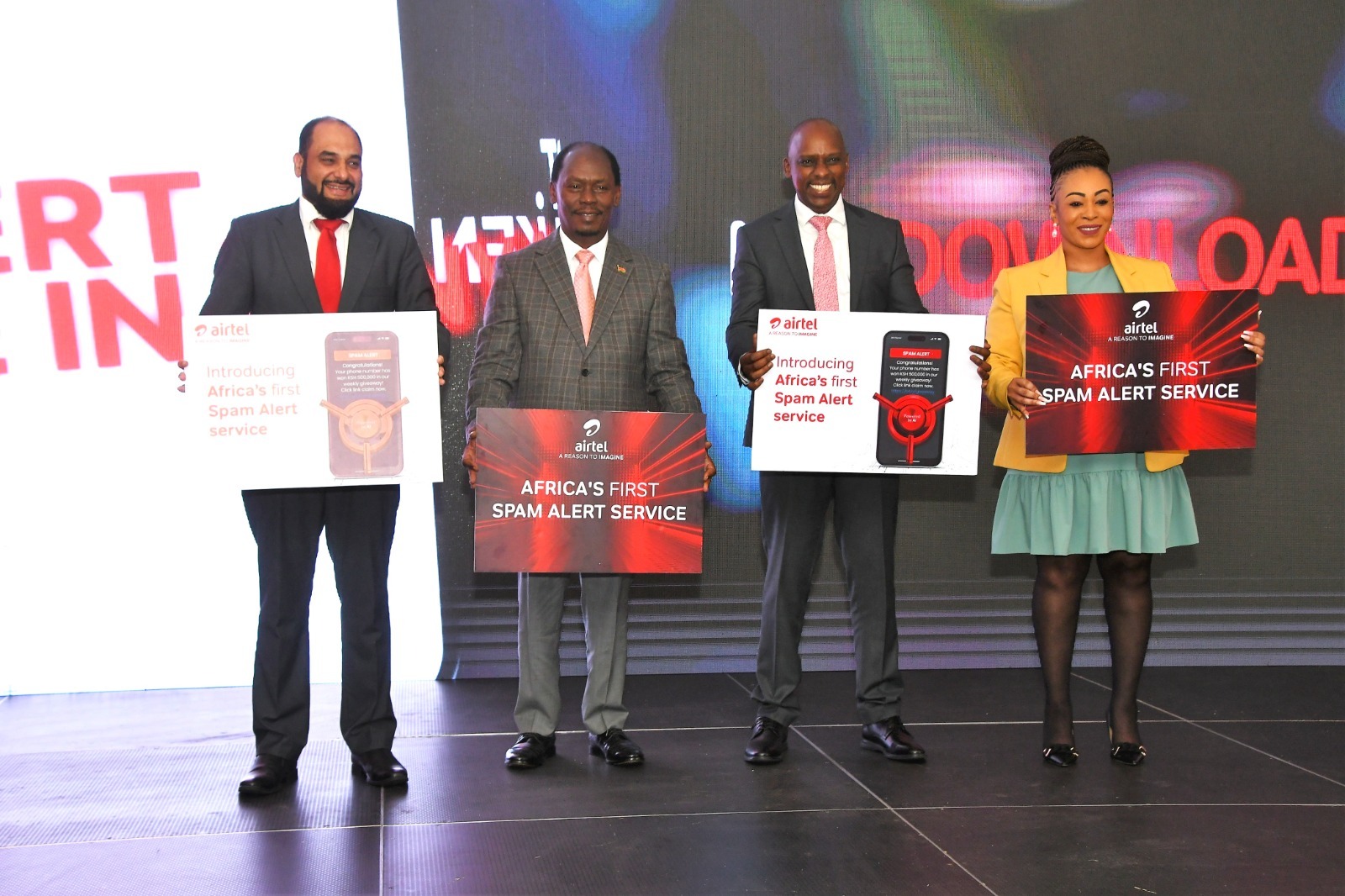 CS Kabogo attends the launch of Airtel AI Spam Alert Services