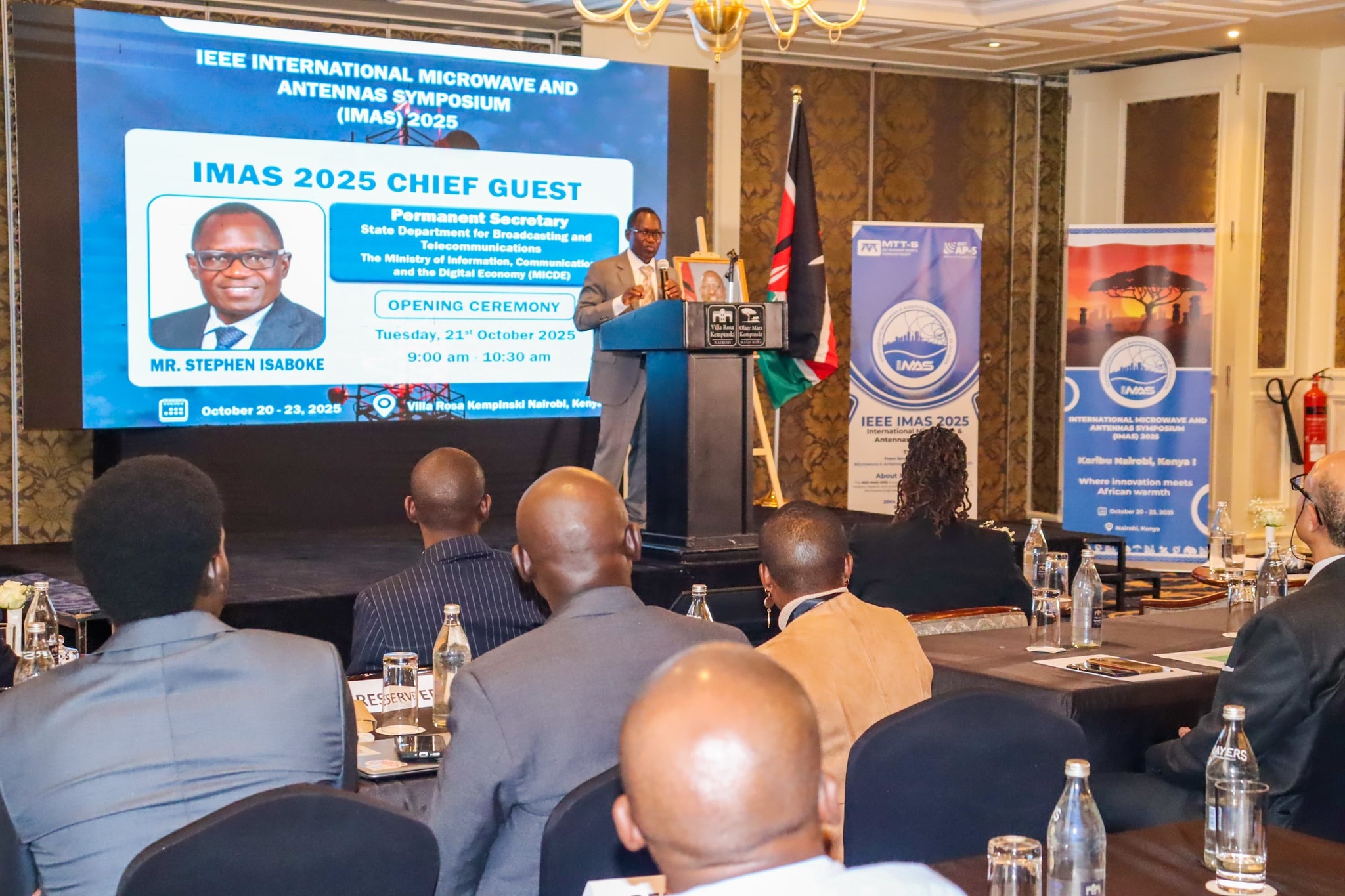PS Isaboke officially opens the IEEE International Microwave and Antennas Symposium (IMAS) 2025 conference