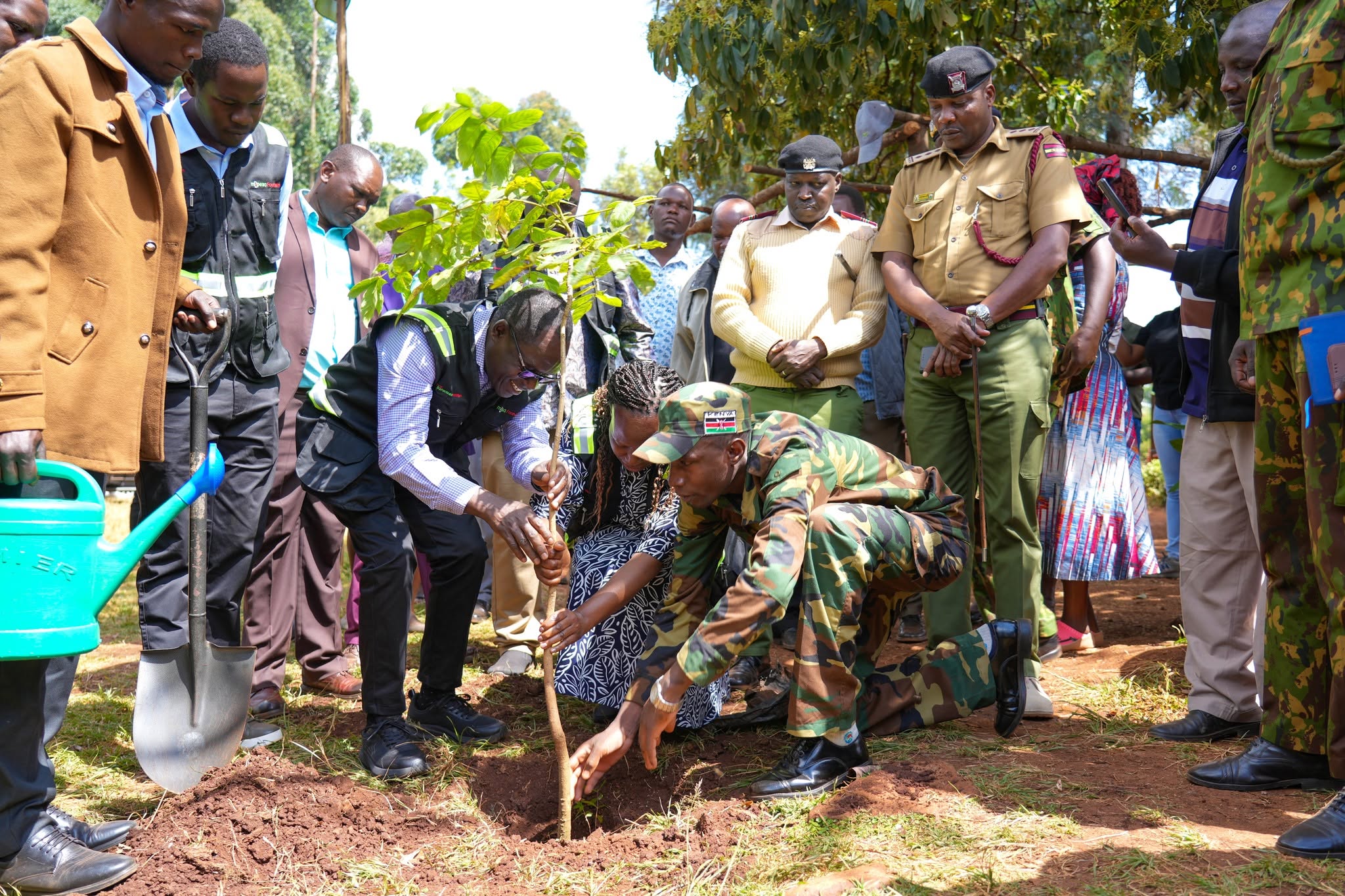 PS Isaboke plants a tree at Bogesaka DOK Primary and Junior High School