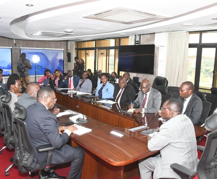 Officials from Uganda Communications Commission in the country on a bench marking exercise on effective governance of ICT sector