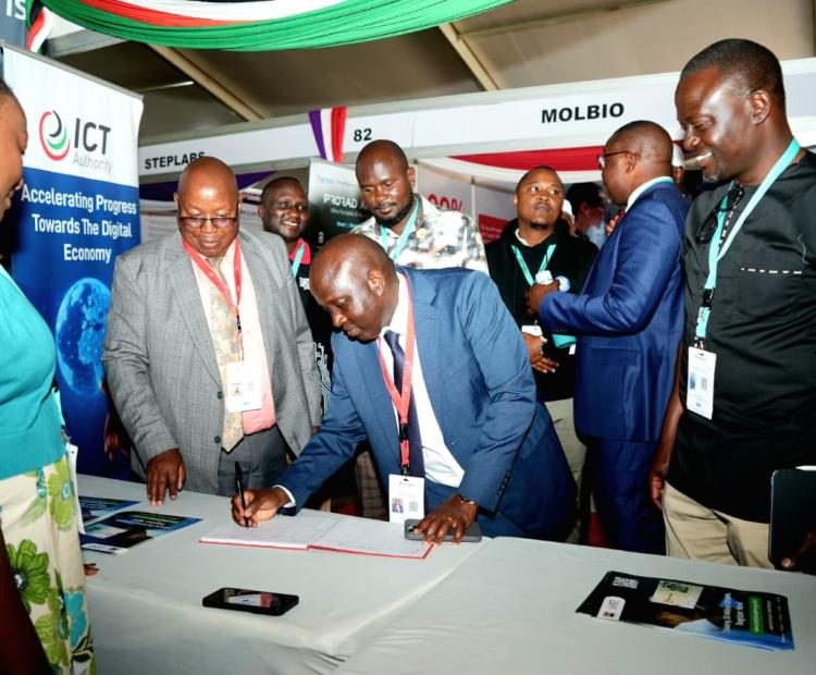 Eng. John Tanui Tours ICT and Digital Economy Booths at 9th Devcon 2025