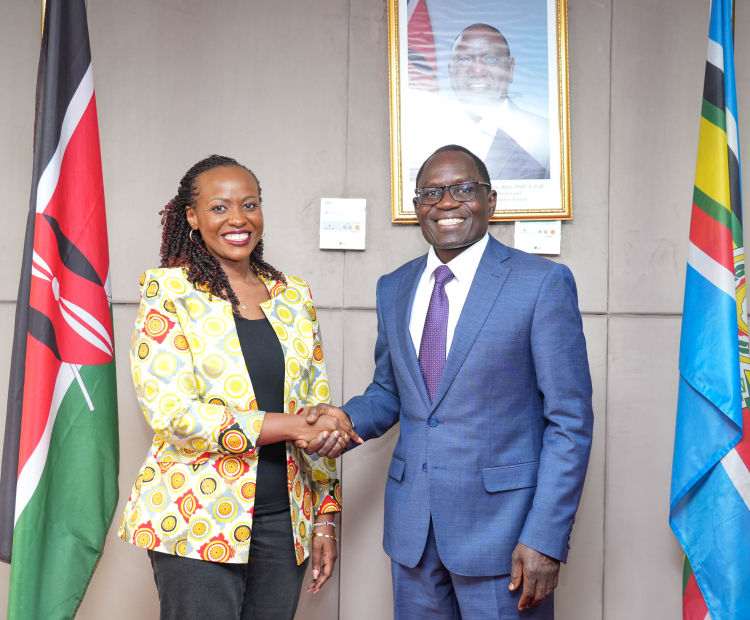 PS Stephen Isaboke and Glovo Kenya Country Manager, Ms Caroline Mutuku