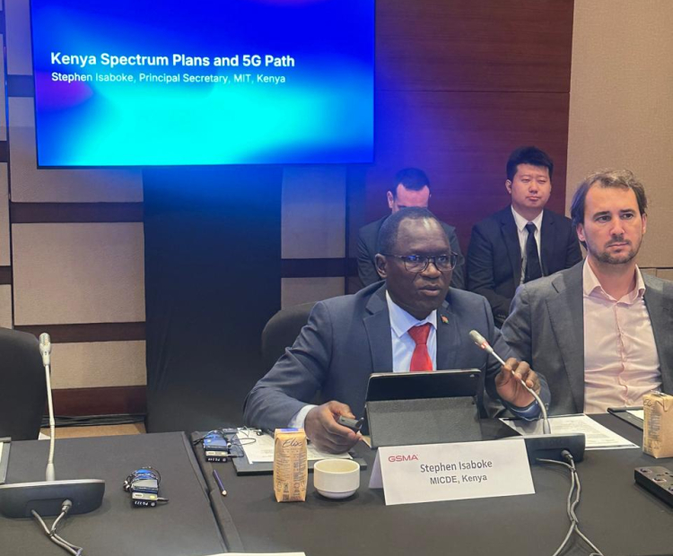 PS Stephen Isaboke presents Kenya's experience in 5G at the MWC Shanghai 2026